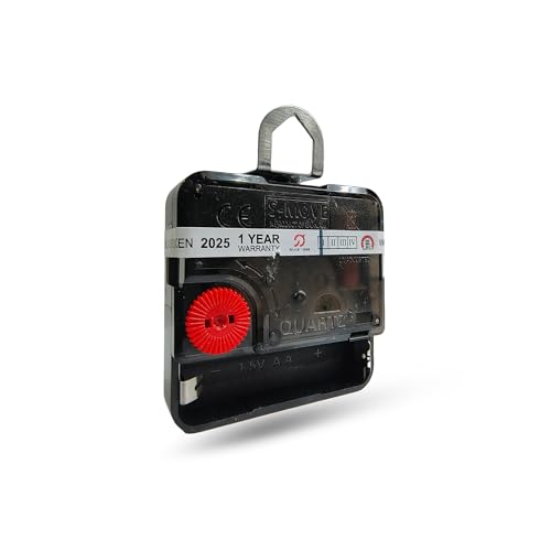 Image of A Product of SONAM Quartz Sweep Silent Movement Machine, 12mm Battery Operated Clock Movement - Plastic, Sweep, Black