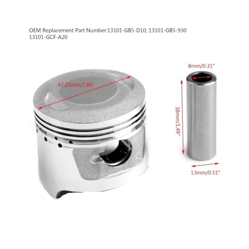 Segments piston 47mm pour réparer la perte de puissance du C70 70CC