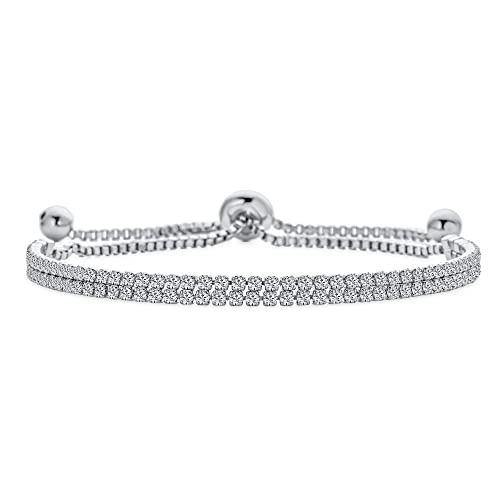 Bracelet de tennis ajustable coulissant idéal tous poignets femme
