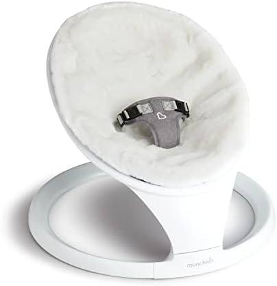 Munchkin Baby Swing Seat Cover, Premium Ultra-Soft Faux Fur, White
