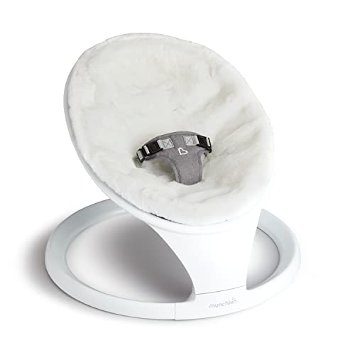 Munchkin Baby Swing Seat Cover, Premium Ultra-Soft Faux Fur, White