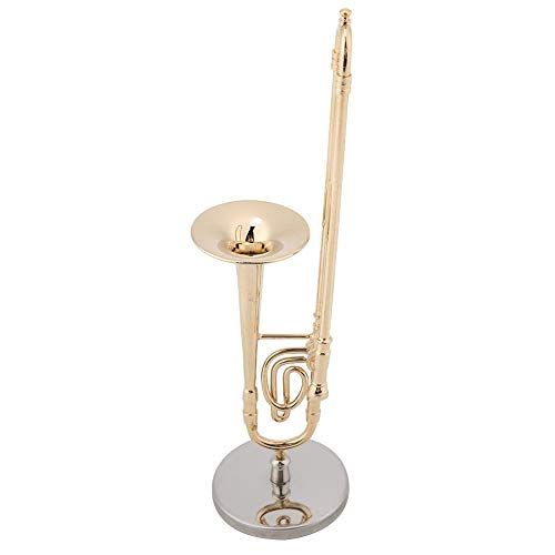 Xinwoer XINWOERYD924R5CAQ Miniature Trombone Model,Miniature Trombone Replica With Stand And Case Gold Plated Instrument Model Musical Ornaments thumb #4