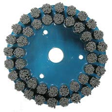 WEILER Silicon Carbide Bristle DISC - Medium Grade - Arbor Attachment - 7/8 in Center Hole - 6 in Outside Diameter - Material Type: Standard - 85862