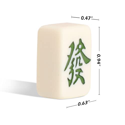 Travel Mini Mahjong Set(0.9’’), Chinese Mahjong Game Set With 146 Ivory Tiles, A Brown Carrying Case, Portable & Lightweight For Travel Family Leisure Time(Mah Jongg, Mah-Jongg, Majong, Majiang) #TOP1