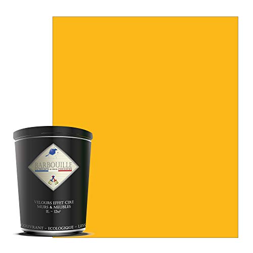 Peinture lessivable acrylique velours – murs et plafonds - 1 ltr Jaune - Akhenaton