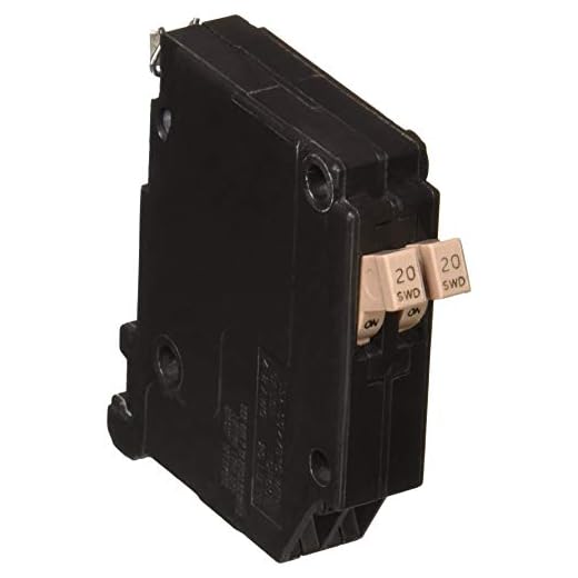 EATON CHT2020CS Cutler Hammer Circuit Breaker, 20 A, 120/240 Vac, 10 Ka, 14-8 Awg, 1 Poles, Plug-On Mount