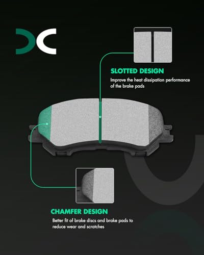 Image of SCITOO D1737 D1393 Ceramic Brake Pads Sets Front & Rear w /Hardware Replacement For Nissan For Qashqai 2017-2022, For Rogue 2014-2017 2020,For Rogue Sport 2017-2022