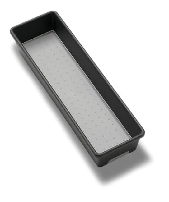 madesmart Classic 12 x 3 Bin - Granite CLASSIC COLLECTION Multi-Purpose Storage Organizer Soft-grip Lining and Non-slip Rubber Feet Easy to Clean Durable BPA-Free