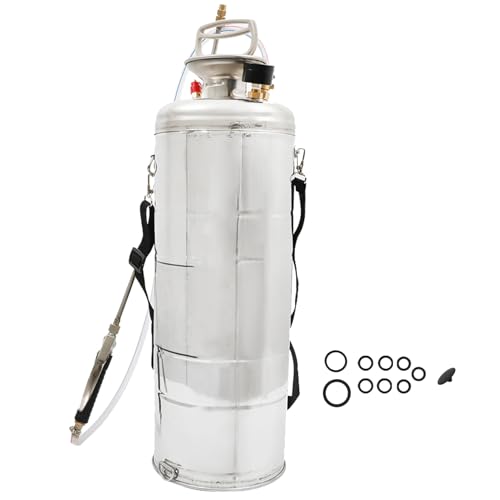 Hand Pump Sprayer Stainless Steel Sprayer for Indoor and Outdoor 3 Gallon Sprayer 20 in Wand 3 FT Hose