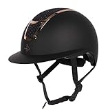 Fair Play Reithelm Quantinum Eclipse W Rosegold Strass -schwarz S(53-55)