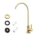 Water Filter Faucet,Drinking Water Faucet Fits Reverse Osmosis and Water Filtration System for Kitchen Bar Sink Faucet in Non-Air Gap SUS304 Stainless Modern Brushed Zirconium PVD Lead-Free
