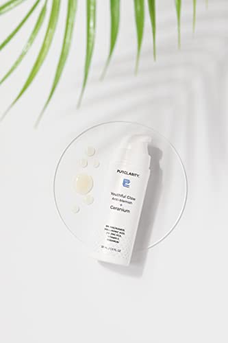 Purclarity Youthful Glow Face Serum Anti Aging Blemish Pore Minimizer Treatment With Niaciniamide Hyaluronic Acid Zinc Vitamin C And Skin Calming Geranium Oil #TOP3