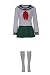 Bilicos Anime Kagome Higurashi Schuluniformrock Skirt Outfit Halloween Carnival Cosplay Costume Damen L