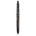 Jinhao 20 Press Fountain Pen, Transparent Black Retractable Extra Fine Nib with Ink Converter Set (Black Clip)