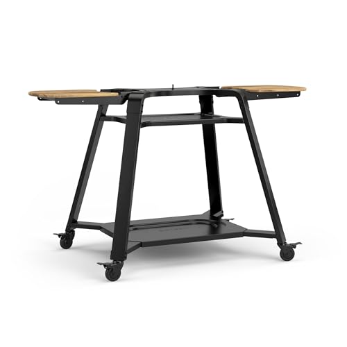 Gozney Dome Gen 2 Series Pizza Oven Stand, Outdoor Stand with Locking Wheels, Two Shelves for Food Storage