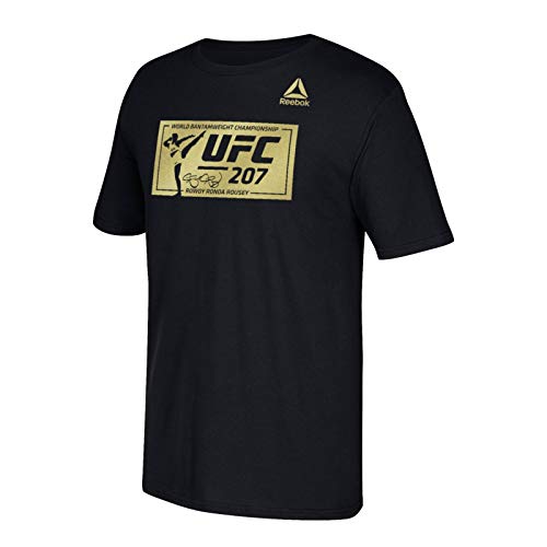 Reebok Ronda Rousey Crossfit Men's Black UFC 207 "Box Logo T-Shirt CR5402 (Small)