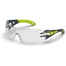 HexArmor MX200 Clear 2F Safety Glasses for Men and Women | Anti-Fog | Scratch Resistant Wrap Around Lenses | Metal-Free | Certified ANSI Z87+ Safety Glasses | 100% UV Protected Eyewear