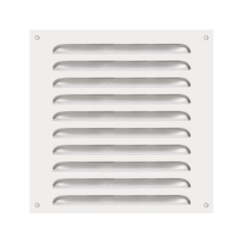 PATIKIL 10x10 Inch Stainless Steel Vent Cover, Screen Air Grille Ventilation Cover HVAC Louvered Grill Built-in Mesh for Home Kitchen Fireplace Bathroom Wall Ceiling, Silver