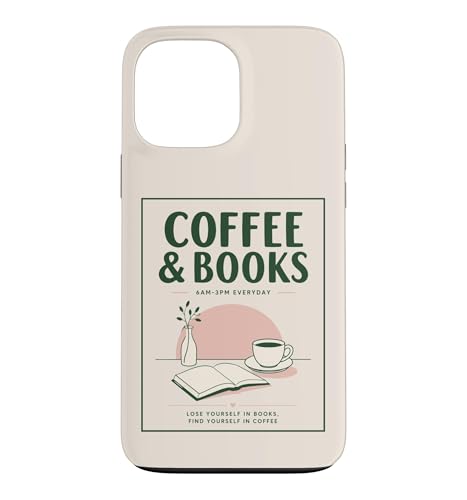 Coffee And Books ���g�� ���[�_�[ �J�t�F �X�}�z�P�[�X iPhone 13 Pro Max �p