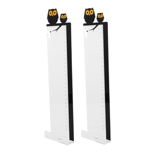 Housoutil 2個 モニター用アクリルサイドパネル ?猫デザイン メモボード 付箋ホルダー 目盛り付き 便利なメッボード ディスプレイ用付箋台 予