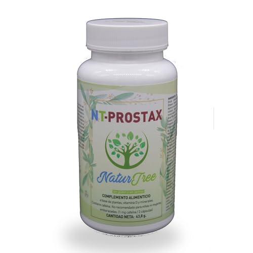 Naturtree NT-Prostax – Complemento alimenticio para hombres con Saw Palmetto (Serenoa repens), Licopeno, Pygeum africanum, Epilobio, brócoli, Calabaza, resveratrol y zinc – 60 cápsulas