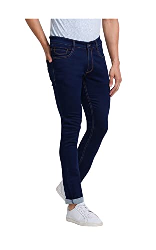 Image of Parx Men's Fitted Cotton Jeans (XCYA01643B9 Blue)