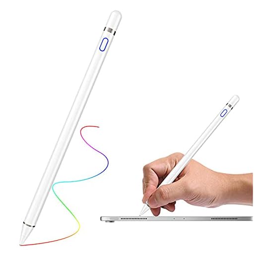 Caneta capacitiva de alta sensibilidade e ponta fina, capa de magnetismo, universal para Apple / iPhone / Ipad pro / Mini / Air / Android e outras telas sensíveis ao toque. (Branco)