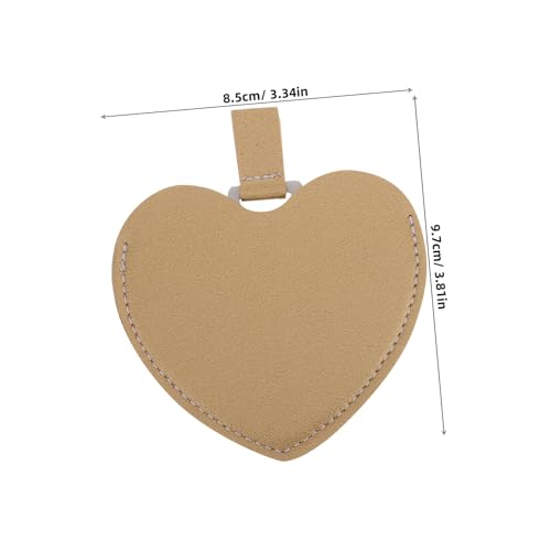 Espejo compacto de maquillaje en forma de corazón 2 piezas miniatura 2
