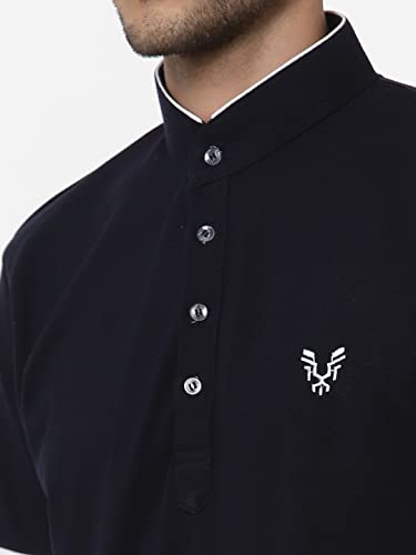 Image of UZARUS Men's Solid Cotton Regular Fit Polo T-Shirt