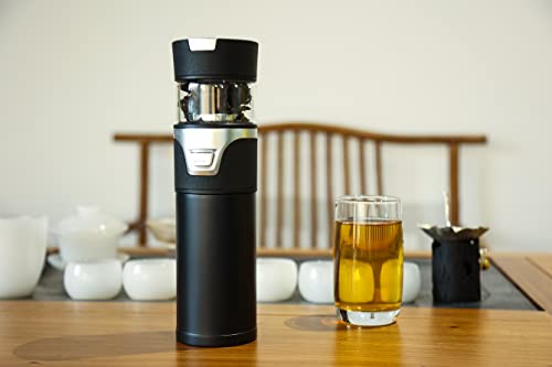 Stainless Steel Men's Tea Bottle Tea Thermos Infuser Bottle For Loose Leaf Leak-Proof Tea Tumbler With Infuser Dual-Use Travel Tea Mug With Tea Filter 20 Oz #TOP1