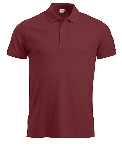 Image of Clique Men's Manhattan Polo Shirt - Red (Burgundy) Small - Regular Fit