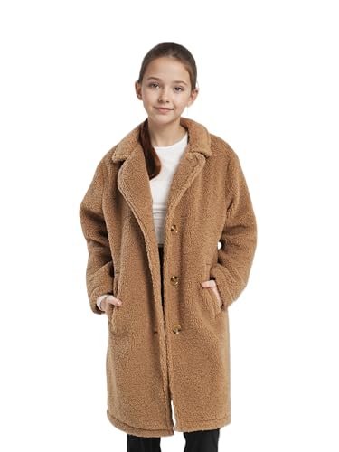 solomate Girls Fleece Jacket - Girls' Outerwear Jackets & Coats Long Fall Lightweight Dress Coat for Kids