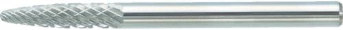 TRUSCO TB3A031 Carbide Bar, Bullet Shape, Diameter 0.1 inches (3 mm), Blade Length 0.2 inches (6 mm), Shaft 0.1 inches (3 mm), Double Cut