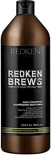 Redken Brews Daily Shampoo For Men, Lightweight Cleanser For All Hair Types, 33.8 Ounce