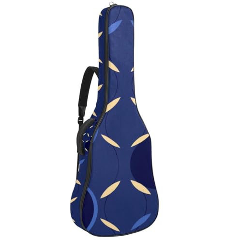 Housse de guitare acoustique 40-42 pouces sac imperméable géométrique bleu