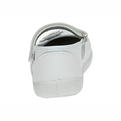 Merceditas blancas de piel para niña talla 19, zapatos cómodos infantiles 4