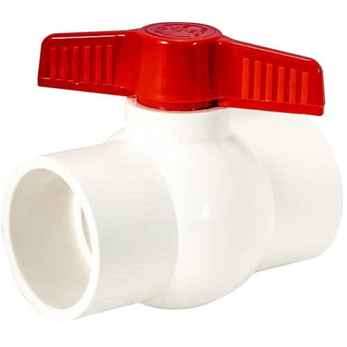 Eastman 2 x 2 Inch Slip Schedule 40 PVC Quarter Turn Ball Valve, 150 PSI, 20121