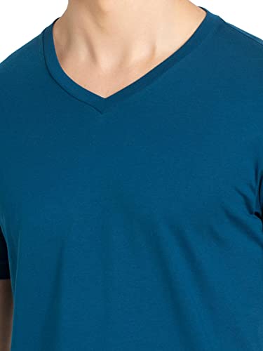Jockey 2726 Men's Super Combed Cotton Rich Solid V Neck Half Sleeve T-Shirt