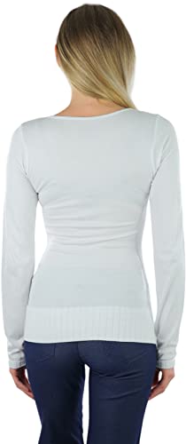Image of ToBeInStyle Women's Classic Long Sleeve V-Neck Pullover Sweater
