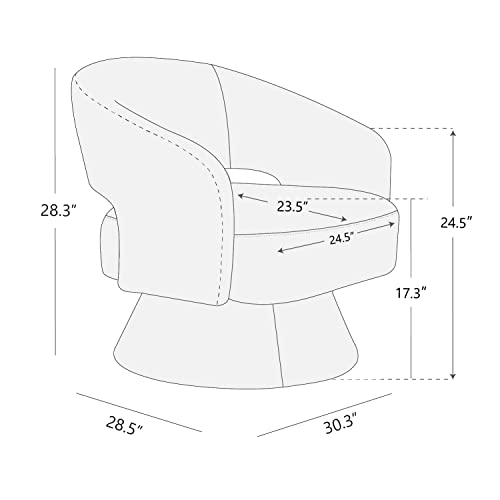 Chita Swivel Accent Chair Armchair, Velvet Barrel Chair For Living Room Bedroom, Burnt Orange #TOP2