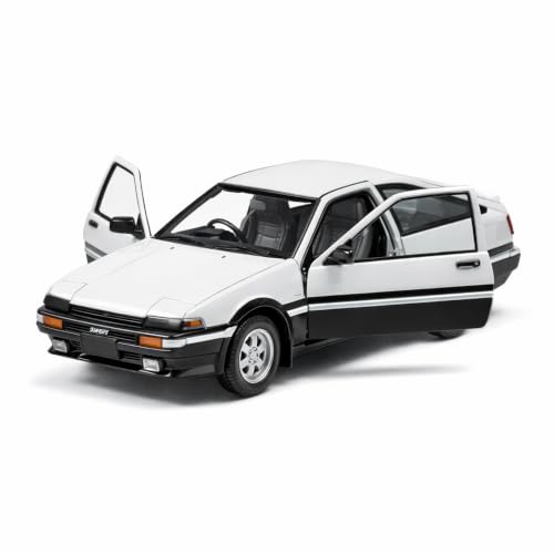 Image of Wizplex MSZ Toyota Sprinter Trueno AE86 1:43 Scale Officially Licensed Die Cast Metal Car - Pull Back JDM Classic Coupe with Openable Front Doors, Collectible Showpiece for Kids 6+ & Car Enthusiasts