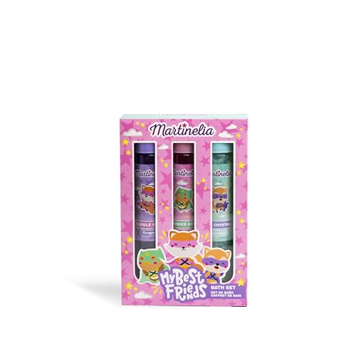 MARTINELIA - Set de baño para niños – Set de baño para niños: baño de espuma, gel de ducha con fresa y sales de baño de coco – Regalo para niñas y niños