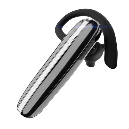 Image of Bluetooth Headset V5.3 Single-Ear Earpiece with Wireless Microphone 48H Battery, Bluetooth Earpiece - Handsfree for Driving /Truck Drivers, Compatible with iPhone, Android, Samsung