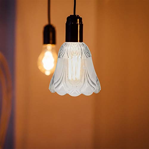 PIXNOR Abajur de Teto de Vidro de 2 Peças DIY Doméstico Transparente Em Forma de Flor Lustre de Pare
