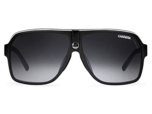 Carrera Men's 33 Square Sunglasses, BLACKCRYSTALGreyBLACK, 62mm,11mm + 1