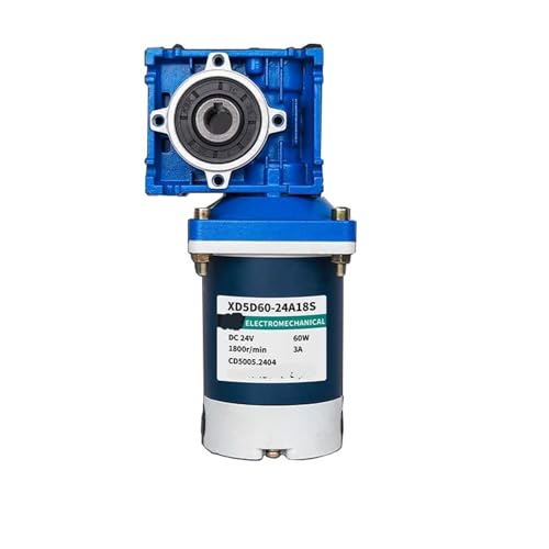 Moteur à engrenages à vis sans fin CC 24V 60W NMRV40 arbre unique
