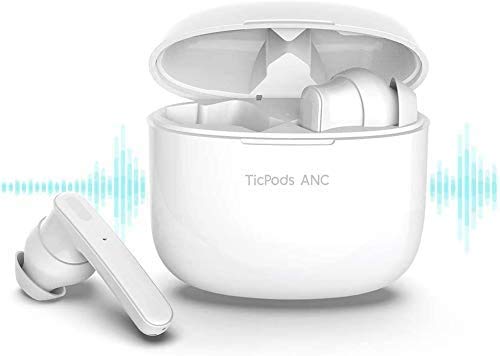 Wireless Earbuds TicPods ANC Bluetooth Earbuds with Charging case, Water Resistant, Clear Crisp Audio in Both Ears, Active Noise isolating