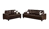 Poundex 2-PCS Set Sofas, Espresso