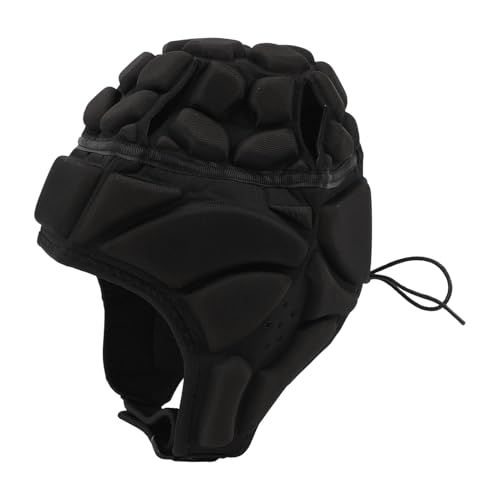 Asixxsix Casco de Rugby, Casco Acolchado Suave de Esponja EVA, Casco de Fútbol Transpirable, Protector de Cabeza de Rugby Ajustable para Jóvenes, Niños y Adultos, Uso Cómodo (M)