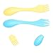 TMRBBesty 3 en 1 cuillère Fourchette Couteau de Couverts Camping Randonnée Ustensiles Spork Vaisselle Multifonctionnelle Couverts Voyage Couvert Plastique Reutilisable 100% sans BPA